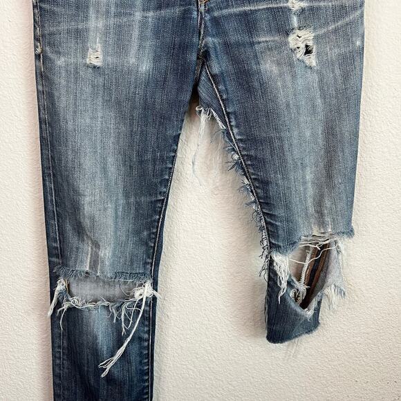 Sebastian McCall Trashed Jeans Women's 30 Straight Leg Shorts Mid Rise Unique - Picture 3 of 8